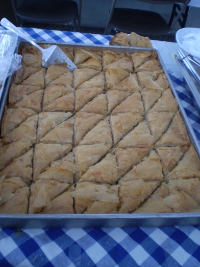 A tray of baklava.