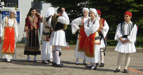Performers from the Greek Festival.